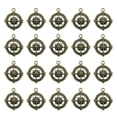 thumbnail image 1 of 20pcs Alloy Compass Shape Pendants Charms DIY Jewelry Making Accessory for Necklace Bracelet (Bronze), 1 of 8