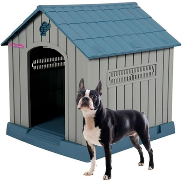 Casa Para Mascotas Q Perrón Raza Chica Color azul