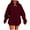 Red, variant on Cavosen Hoodie for Women Sweatshirt Kangaroo Pockets Athletic Round Neck Long Sleeved Solid Color Top Loose Hooded Sweatshirts
