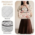 thumbnail image 5 of Yuyamidu Vintage Rose Quilted Basket with Side Pockets Large Capacity Laundry Basket Portable Folding Storage Quilted Storage Basket for Nursery Bedroom Living Room, 5 of 6