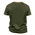 thumbnail image 4 of Men's Raglan T-shirt Retro Short Sleeve Round Neck Letter Printing Tops 2XL, 4 of 4