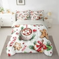 thumbnail image 2 of Castle Fairy Teens Gingerbread Man 7pcs Bedding Comforter Set,Candy Cane Queen Bedding Sets Super Cozy,Festival Xmas Queen Sheet Sets,Microfiber Bedroom Decor, 2 of 8