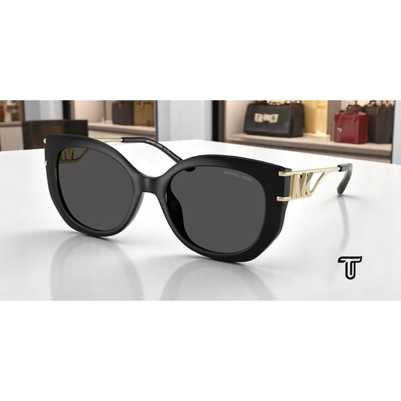 MICHAEL KORS MK2236U 300587 Alicante Black Dk Grey Solid 53 m Women's Sunglasses