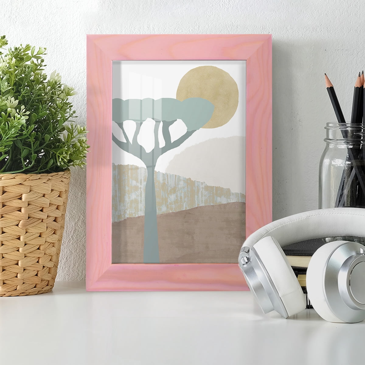 Ennerdale II - Framed Print w/glass - Sunset Pink