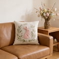 thumbnail image 4 of Embroidered Rabbits Mushrooms Cushion Cover, Decorative Pillowcase With Three-Dimensional Embroidery, for Living Room Sofa, Multi-color, 4 of 6