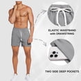 thumbnail image 4 of Pinspark 5.5 Inch Mens Pajama Shorts Sleep Cotton Lounge PJ Lightweight Elastic Waist Drawstring Nightwear Bottom with Pockets, 4 of 6