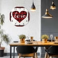 thumbnail image 4 of Wall Clock 10 Inch Valentines Day Round Silent Decorative Wall Clocks Battery Operated for Living Room Bedroom Kitchen Classroom Decor, Red and Black Buffalo Check Plaid Love Hearts,Small, 4 of 7