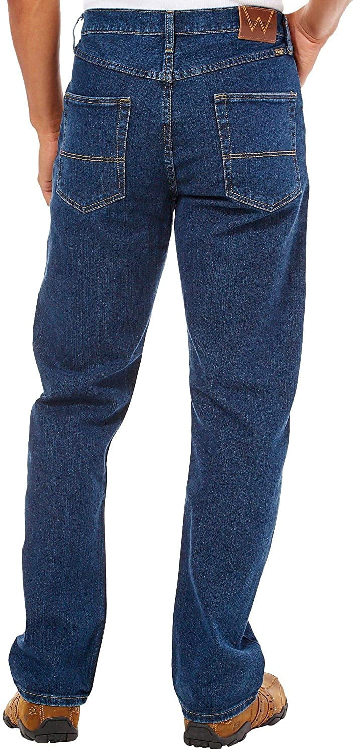 Wrangler Genuine Men's Regular Fit Jeans Dark Stone 36 - Walmart.com