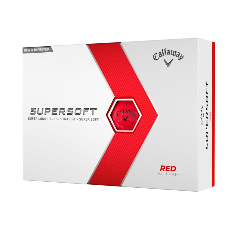 Callaway 2023 Supersoft Golf Ball - Matte Red, 12 Pack, Long