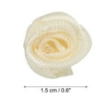thumbnail image 2 of Uxcell Mini Satin Ribbon Roses Tiny Fabric Flowers Embellishments Rosettes Applique Beige 50 Pcs, 2 of 5