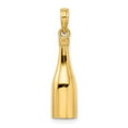 thumbnail image 3 of FB Jewels 14K Gold Polished 3-D Enameled Champagne Bottle Pendant, 3 of 4