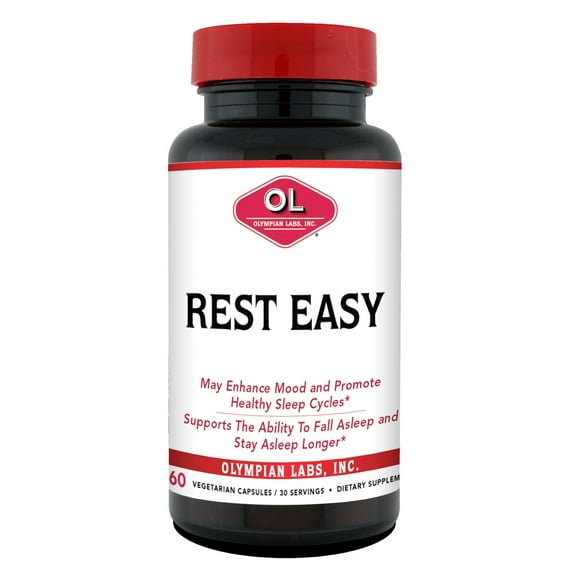 Olympian Labs Rest Easy Vegetarian Capsules, 60 count