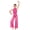 Hot Pink, variant on Girls Lyrical Dance Jumpsuit Ruched Mesh Ballroom Dancewear Figure Skating Leotard Ballet Dance Bodysuit White 8