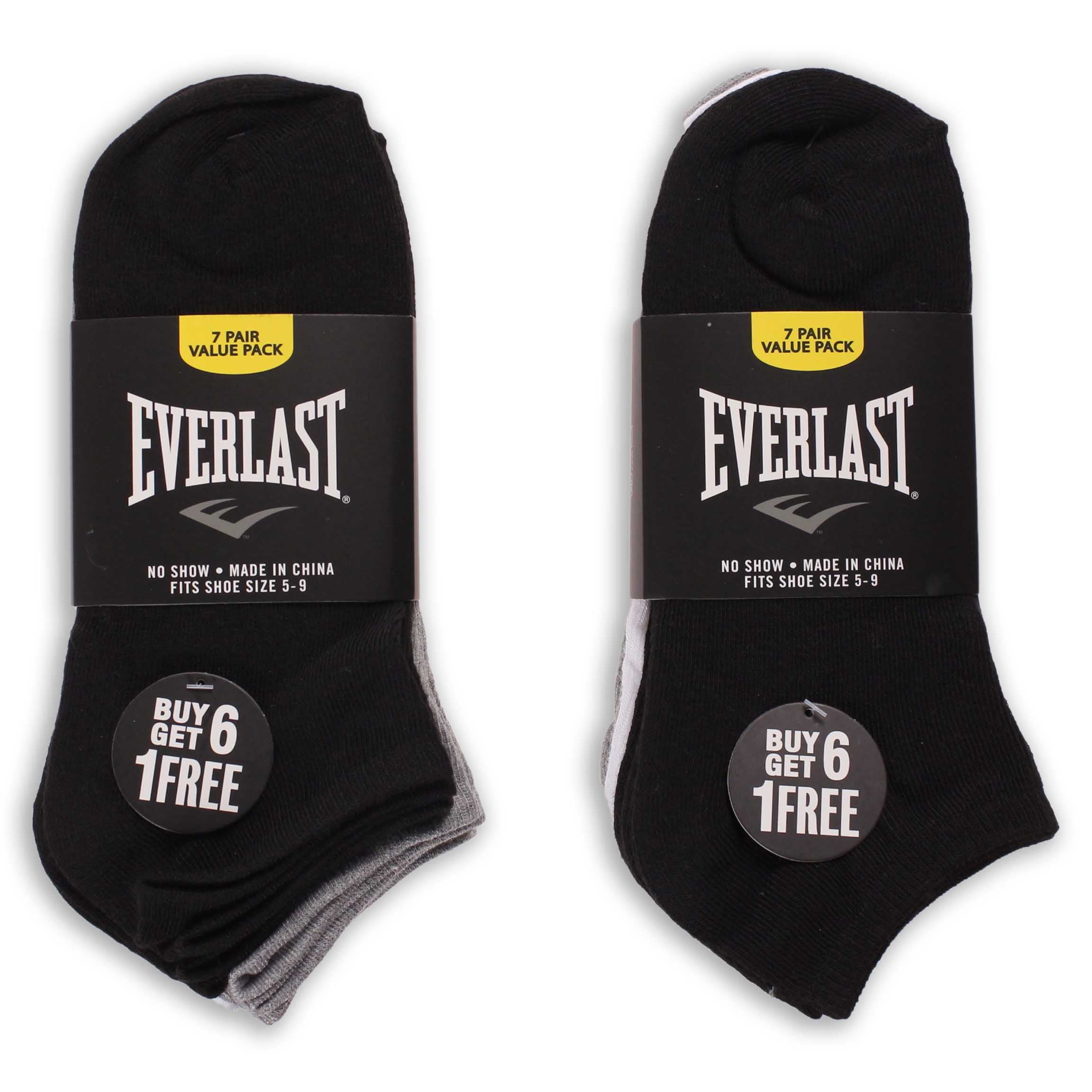 EVERLAST SPORT Men's Socks Size 10-13 Shoe Size 6-12 Pack Of 3 OR 6>YOU PICK NWT 
