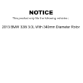 thumbnail image 2 of Transit Auto Front Disc Brake Rotors and Semi-Metallic Pads Kit for Car 2013 BMW 328i 3.0L with 340mm Diameter Rotor K8F-100649, 2 of 2