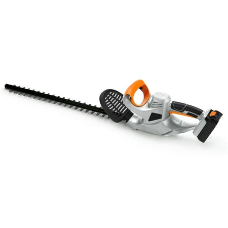 UKOKE Cordless Electric Power Hedge Trimmer with Dual-Action Blade (Includes 20V 2.0A Lithium Ion Battery & Charger)