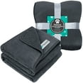 thumbnail image 2 of PetAmi Waterproof Dog Blanket For Small Medium Dogs, Pee Proof Pet Blanket Sherpa Fleece Couch Cover, Reversible Cat Throw Bed Sofa Protector, Soft Plush Washable Pad (Small 24x32, Gray), 2 of 7