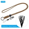 thumbnail image 3 of Uxcell 20" Paracord Lanyard Necklace Keyring Clasp Strap Badge Holder, Brown 3 Pack, 3 of 5
