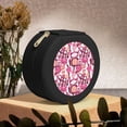 thumbnail image 6 of Yiaed Cute Girl Print Travel Jewelry Case Bridesmaid Gift Boxes Jewelry Travel Organizer Small Round Jewelry Box Mini Storage-Black, 6 of 7