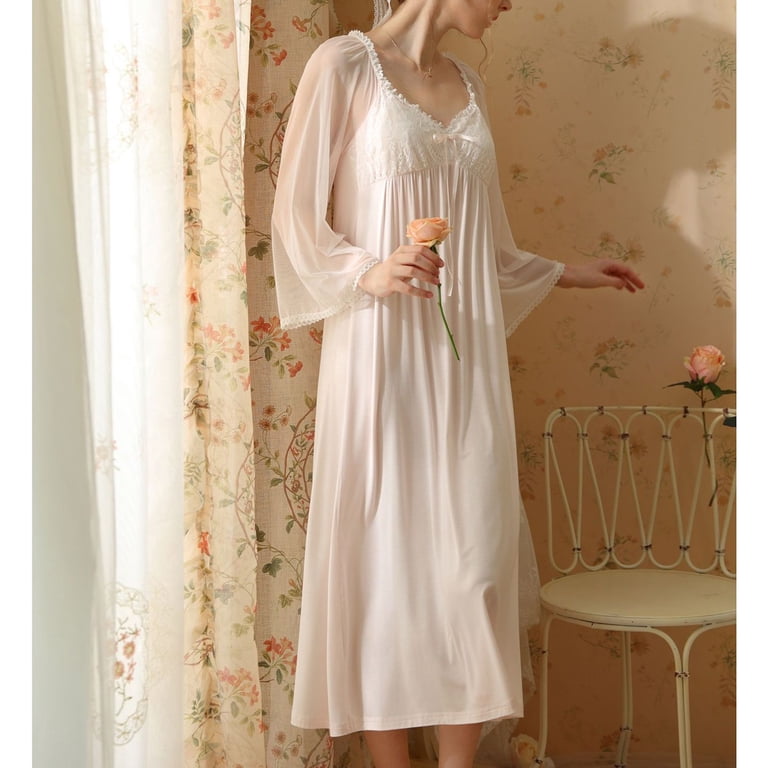 long sleeve pajama dress Strasburg Nightgown, Classic White Heirloom Night for Girls, 3Y cut silk for fluid movement and natural ease Occasions Sleep and at Pima Cotton Women's Pajamas |