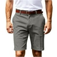 thumbnail image 3 of QATAINLAV Men's Chino Shorts Summer Lightweight 9" Inch Dress Shorts Solid Casual Flat Front Short Work Pants with Pockets Dark Gray S Ofertas Relampago de Hoy, 3 of 5