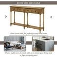 thumbnail image 3 of 58" Solid Wood Console Table Sofa Table Entryway Table with 2 Drawers and 1 Bottom Shelf for Storage Entry Hallway Foyer Sofa (Old Pine), 3 of 8