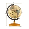 thumbnail image 6 of Resenkos 5.5" Antique Mini Rotating Globe on Wood Base - Bronze, 6 of 8