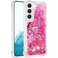 thumbnail image 3 of Compatible with Samsung Galaxy S23 Plus Case Liquid Glitter Cute Stylish Slim Silicone Quicksand Sparkle Shockproof Protective for Women Girls Case for Galaxy S23 Plus Cherry Blossoms YB, 3 of 12