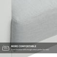 thumbnail image 3 of Superjoe Outdoor 2-Seat Patio Aluminum Loveseat Sofa Couch Furniture with Light Grey Cushions, White, 3 of 10
