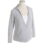 Maternity Long-Sleeve Mock-Layer Pullover Hoodie