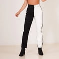 thumbnail image 1 of Pantalones casuales de cintura alta,Pantalones casuales de cintura alta Pantalones ajustados de pierna recta Pantalones de pierna recta de dos tonos True Excellence, 1 of 6