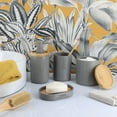 thumbnail image 6 of Contemporary Gray Bathroom Set with Bamboo Touch - 5 pieces, 6 of 8