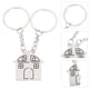 thumbnail image 3 of Juego de 2 llaveros de casa para pareja, chapados en aleación, con personalidad, creativos, joyería, decoración, regalo para hombres y mujeres., 3 of 6