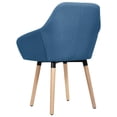 thumbnail image 3 of vidaXL Dining Chairs 2 pcs Blue Fabric, 3 of 4