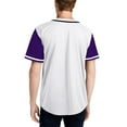 thumbnail image 2 of Men's Baseball Jersey Button Down Premium Hip Hop T Shirts Sports Uniform, 2 of 4