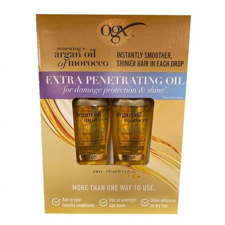 OGX Renewing   Argan of Morocco Extra Penetrating Oil for Damage Protection and Shine (2) 3.3 Ounce