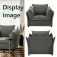 thumbnail image 4 of MDQMD Chenille Oversized Accent Chair - Modern Ergonomic Lounge Armchair with Removable Cushions for Living Room & Bedroom, GraySofa Chair with Sturdy Base, 4 of 7