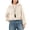 Beige, variant on Edvintorg Pullover Sweaters for Women Solid Color Crew Neck Cropped Sweater Long Sleeve Loose Pullover Top Clothes Women Coffee M