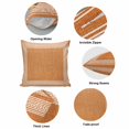 thumbnail image 6 of Orange Geometric Pillow Covers 26x26 Inch, White Greek Key Design Burlap Modern Art Linen Pillowcase with Invisible Zipper, Decorative Throw Pillow Covers Cushion Case for Couch Sofa Bed Living Room, 6 of 9