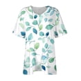 thumbnail image 4 of Pisexur Hauts pour Femmes, Hauts d'Été pour Femmes, Hauts Grande Taille pour Femmes, Hauts pour Dames Mode Été Sexy Imprimé Manches Courtes Col Rond Multicolore, 2TG, 4 of 7