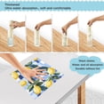 thumbnail image 3 of Yayeee 6 Pack Kitchen Dish Cloths Set for Washing Soft Drying Absorbent Microfiber Towels, Cartoon Lemon Leaves, 3 of 9
