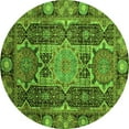 thumbnail image 1 of Ahgly Company Indoor Round Abstract Green Modern Area Rugs, 4' Round, 1 of 4