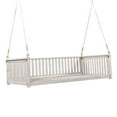 thumbnail image 5 of 2-Person Hanging Patio Swing Chair,Outdoor Porch Swing Bed with Ropes,All-Weather Farmhouse Patio Porch Swing for Garden, Porch and Park, Poolside, Backyard,Safe Sloped Design,White, 5 of 9