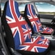thumbnail image 1 of Funda de asiento con rayas azules y rojas, con estampado de bandera británica, para asientos delanteros y traseros, fácil de instalar, protector y accesorios para autos, camionetas, furgonetas y SUV,, 1 of 9