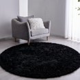 thumbnail image 1 of FJZFING Black Round Rug Ultra-Soft Plush Modern 6x6 Circle Area Rug for Kid's Bedroom, Fluffy Shag Circular Rug for Nursery Room,, 1 of 6