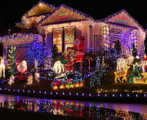 LED Light 50ft 200 LED Bulbs Fairy Light String Holiday Outdoor Lighting RGB 