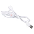 thumbnail image 1 of Unique Bargains USB Extension Cable with ON/Off Switch Extension Power Cords Adapter with LED Indicator White, 1 of 5