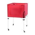 thumbnail image 3 of Vsenkes Rolling Sports Ball Cart Convenient Ball Storage Bin for Football Toy Garage Red, 3 of 9