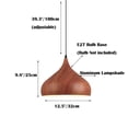 thumbnail image 2 of Wood Grain Metal Pendant Lighting for Kitchen Island, Modern Nordic Style Ceiling Pendant Light Fixture for Dining Room, Minimalism Simple Hanging Lamp, Single Chandelier for Bar Counter, 2 of 7