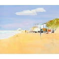 thumbnail image 2 of Groenhart, Jan 14x12 Black Ornate Wood Framed with Double Matting Museum Art Print Titled - Wonderfull along the Beach, 2 of 4